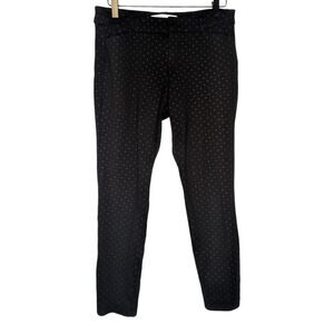 Women's Old Navy Black Polka Dot Stretch Ankle Pants, Size 4